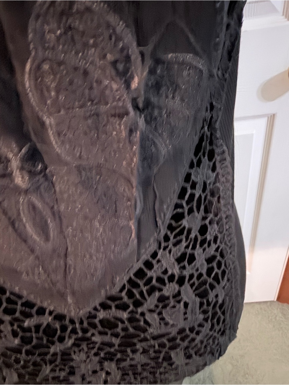 Women's Black Ribbed Tank Top - Picture 4 of 5